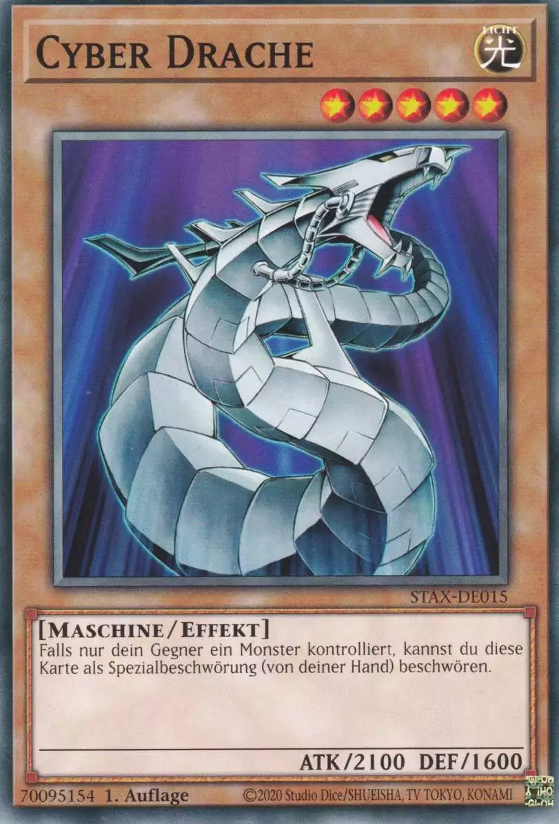 Cyber Drache STAX-DE015 ist in Common Yu-Gi-Oh Karte aus 2-Player Starter Set 1.Auflage