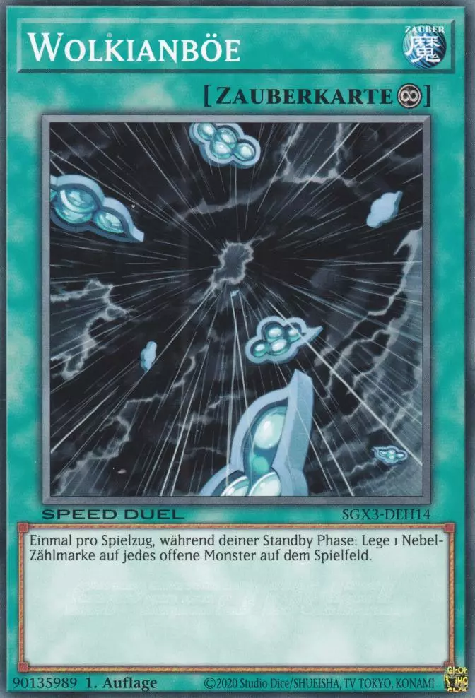Wolkianböe SGX3-DEH14 ist in Common Yu-Gi-Oh Karte aus Speed Duel GX: Duelists of Shadows 1.Auflage
