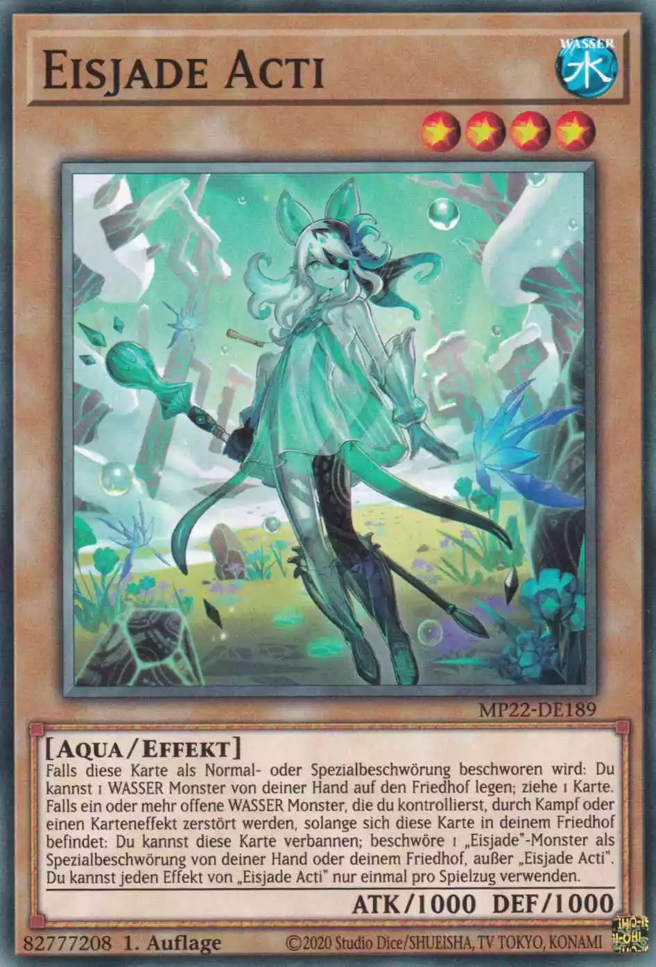 Eisjade Acti MP22-DE189 ist in Common Yu-Gi-Oh Karte aus Tin of the Pharaoh’s Gods 1.Auflage