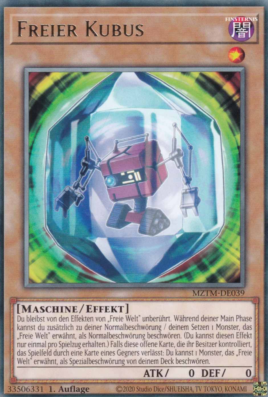 Freier Kubus MZTM-DE039 ist in Rare Yu-Gi-Oh Karte aus Maze of the Master 1.Auflage