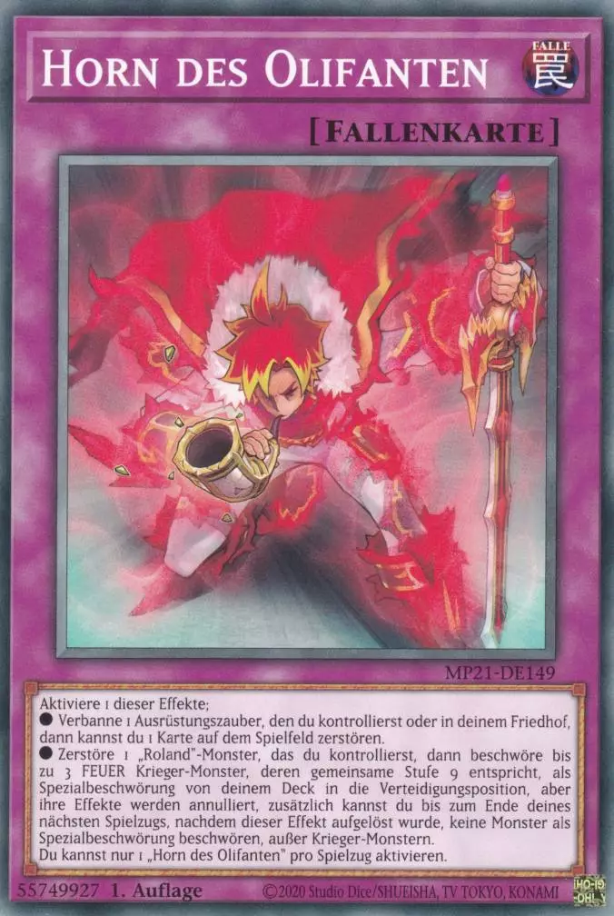 Horn des Olifanten MP21-DE149 ist in Common Yu-Gi-Oh Karte aus Tin of Ancient Battles 1.Auflage