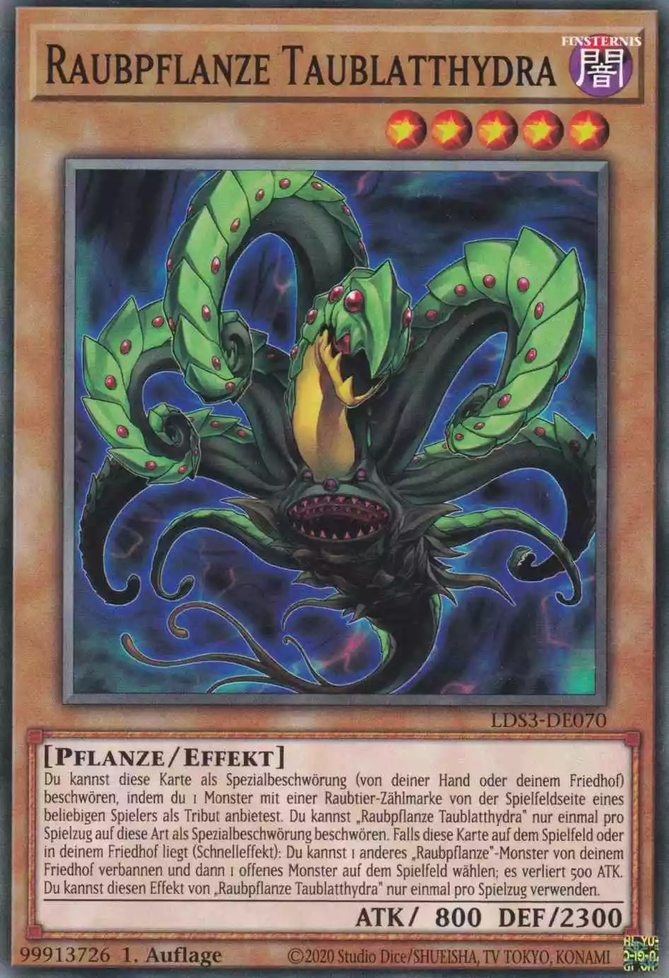 lds3-de070-raubpflanze-taublatthydra-common-legendary-duelists-season-3 Raubpflanze Taublatthydra LDS3-DE070 ist in Common Yu-Gi-Oh Karte aus Legendary Duelists Season 3 1.Auflage