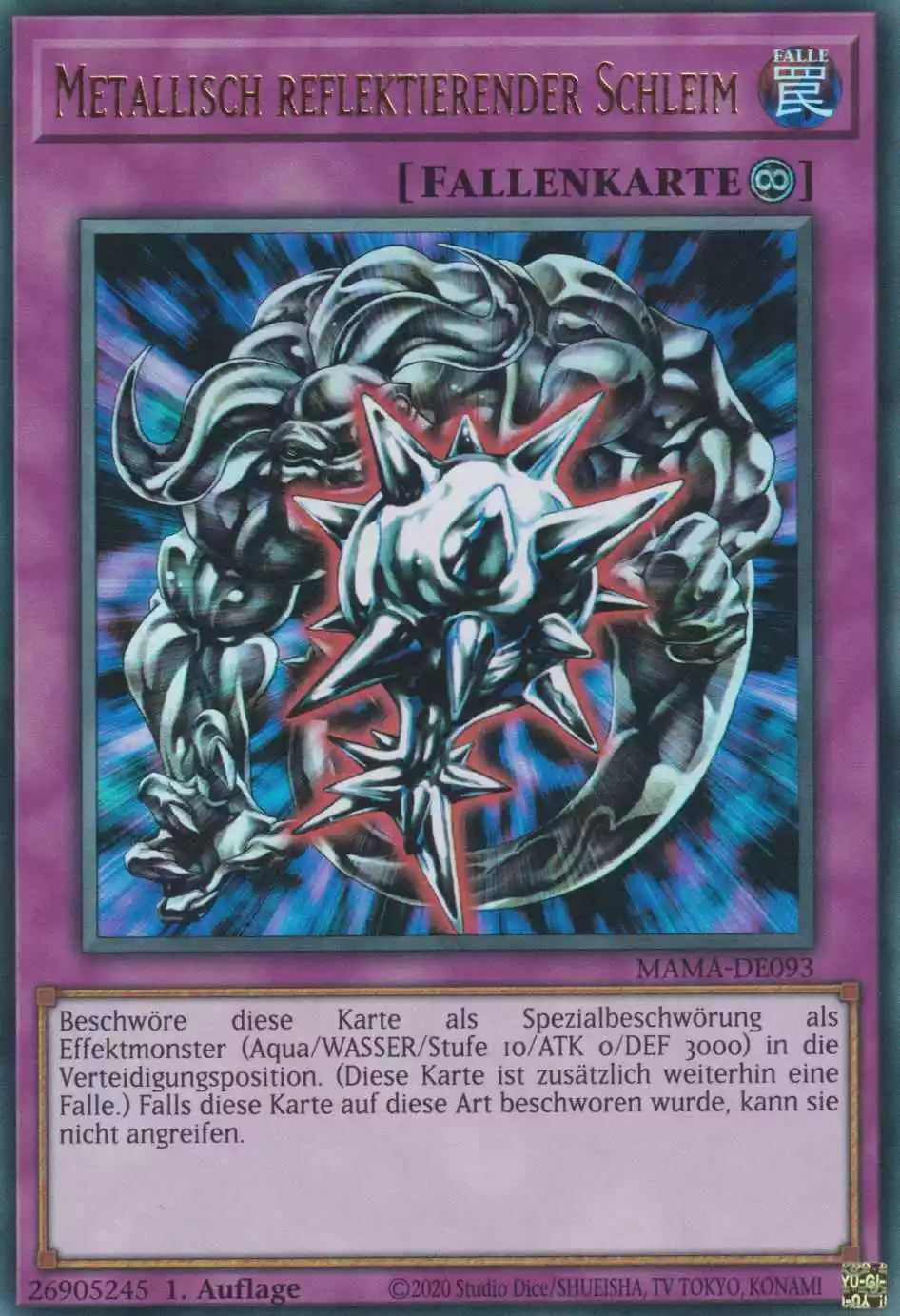 Metallisch reflektierender Schleim MAMA-DE093 ist in Ultra Rare Yu-Gi-Oh Karte aus Magnificent Mavens 1.Auflage