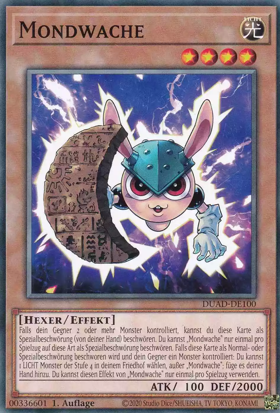 Mondwache DUAD-DE100 ist in Common Yu-Gi-Oh Karte aus Duelist’s Advance 1.Auflage