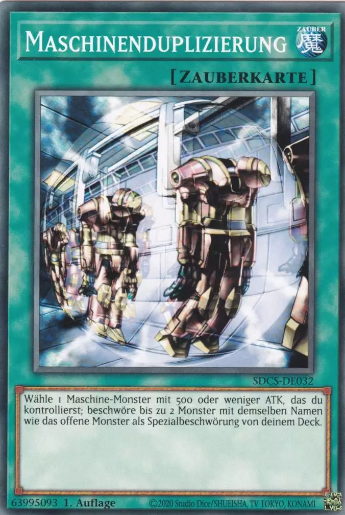 Maschinenduplizierung SDCS-DE032 ist in Common Yu-Gi-Oh Karte aus Cyber Strike 1.Auflage