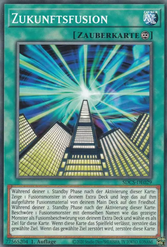 Zukunftsfusion SDCS-DE029 ist in Common Yu-Gi-Oh Karte aus Cyber Strike 1.Auflage