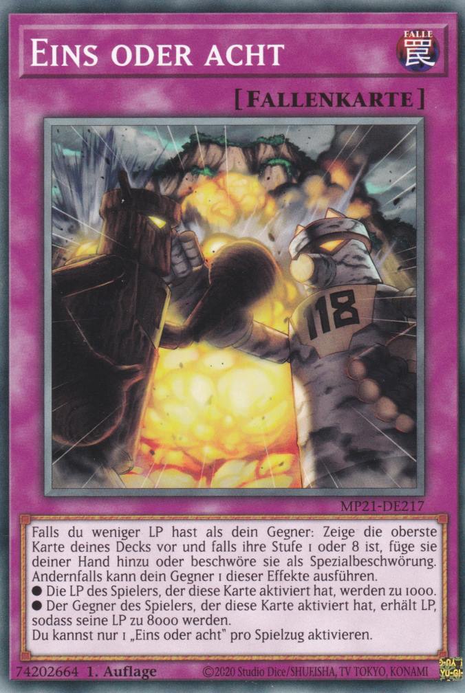 Eins oder acht MP21-DE217 ist in Common Yu-Gi-Oh Karte aus Tin of Ancient Battles 1.Auflage