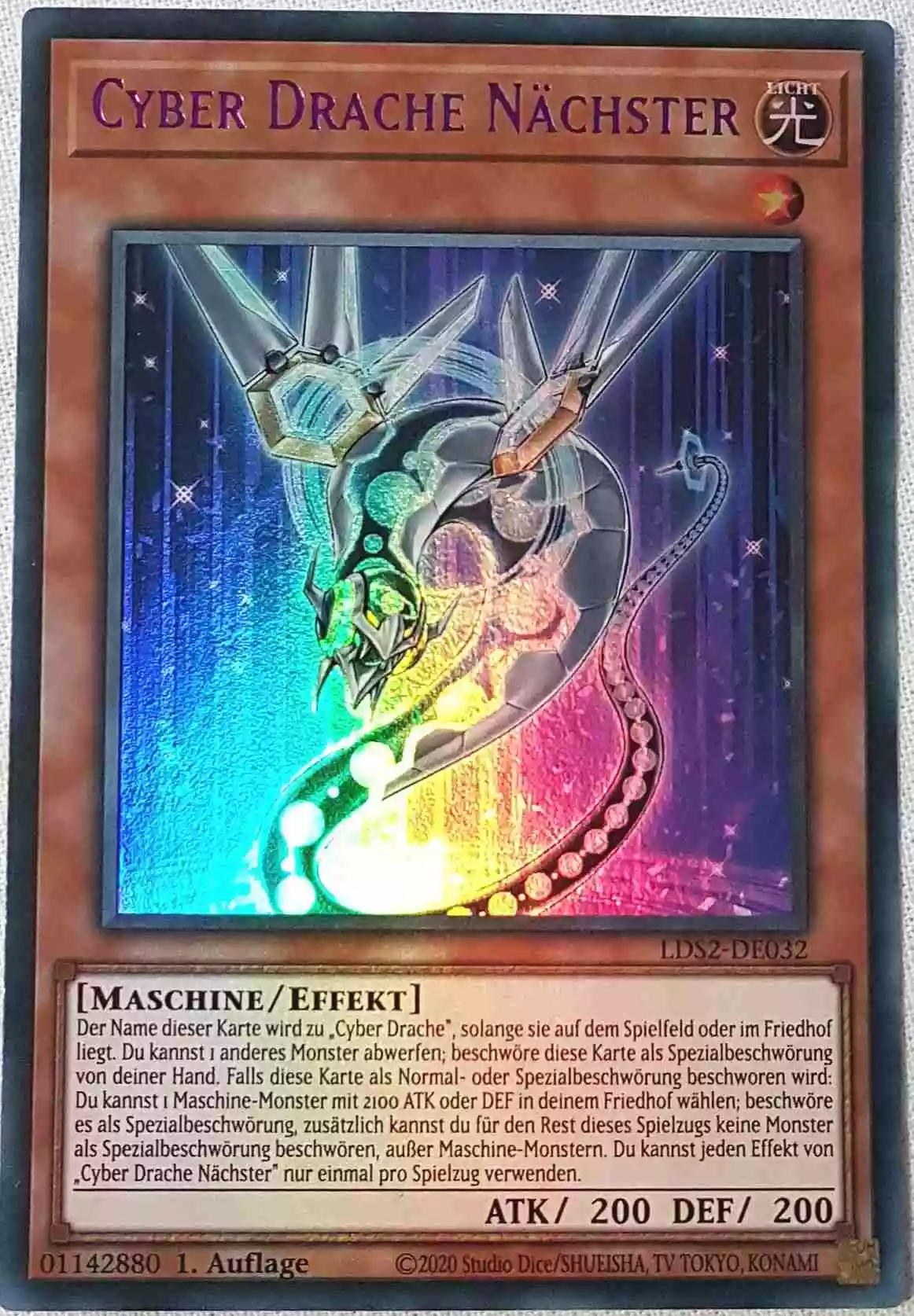 Cyber Drache Nächster (lila) LDS2-DE032 ist in Colorful Ultra Rare Yu-Gi-Oh Karte aus Legendary Duelists: Season 2 1.Auflage