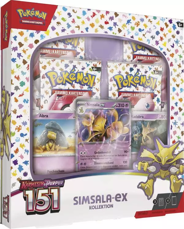 Pokemon-KP03-5-Simsala-EX-Box-DE Pokemon KP03.5 - Karmesin & Purpur 151 - Simsala ex Kollektion - Deutsch