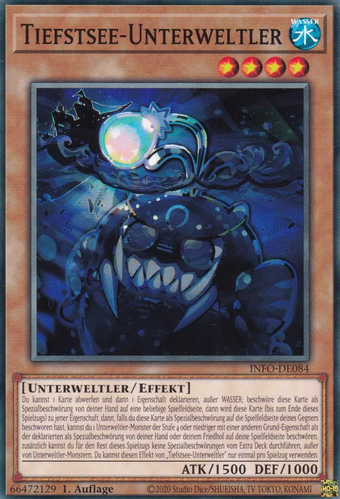 Tiefstsee-Unterweltler INFO-DE084 ist in Common Yu-Gi-Oh Karte aus The Infinite Forbidden 1.Auflage