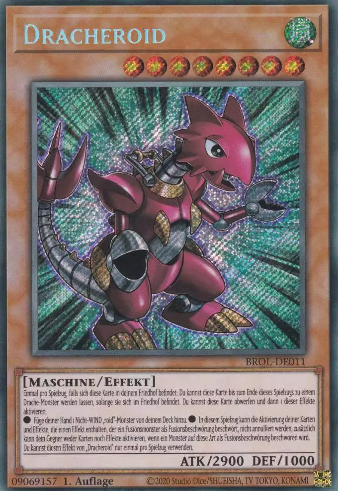 Dracheroid BROL-DE011 ist in Secret Rare Yu-Gi-Oh Karte aus Brothers of Legend 1.Auflage