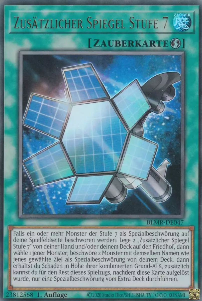 Zusätzlicher Spiegel Stufe 7 BLMR-DE047 ist in Ultra Rare Yu-Gi-Oh Karte aus Battles of Legend Monstrous Revenge 1.Auflage