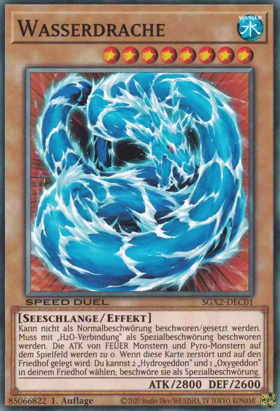 Wasserdrache SGX2-DEC01 ist in Common Yu-Gi-Oh Karte aus Speed Duel GX: Midterm Paradox 1.Auflage