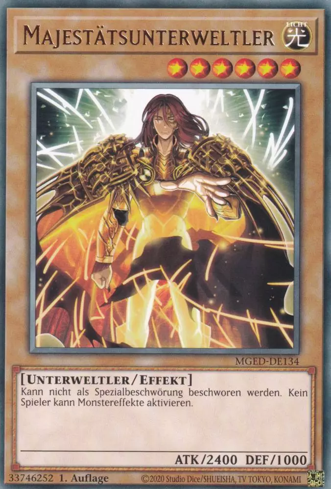Majestätsunterweltler MGED-DE134 ist in Rare Yu-Gi-Oh Karte aus Maximum Gold El Dorado 1.Auflage