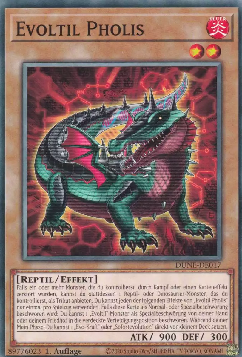 Evoltil Pholis DUNE-DE017 ist in Common Yu-Gi-Oh Karte aus Duelist Nexus 1.Auflage