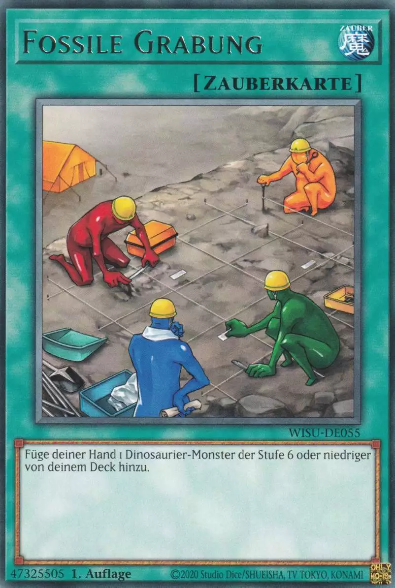 Fossile Grabung WISU-DE055 ist in Rare Yu-Gi-Oh Karte aus Wild Survivors 1.Auflage