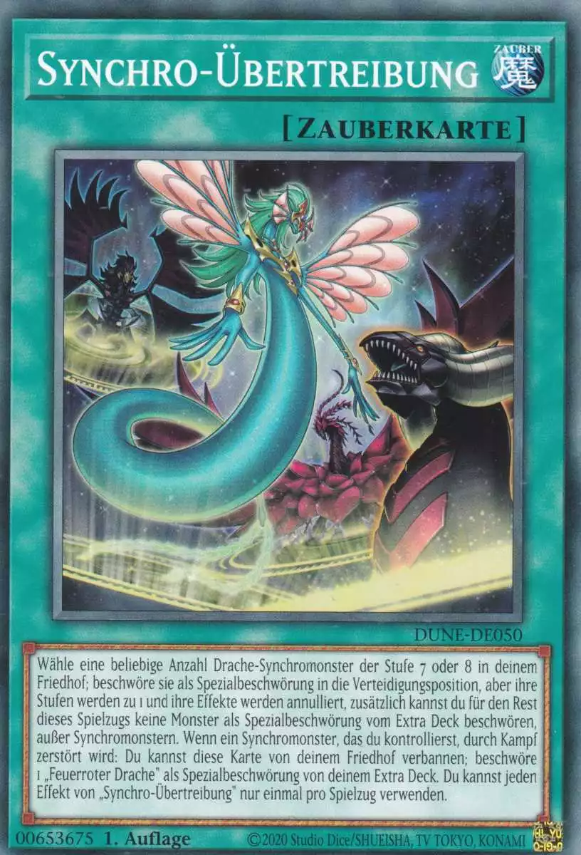 Synchro-Übertreibung DUNE-DE050 ist in Common Yu-Gi-Oh Karte aus Duelist Nexus 1.Auflage