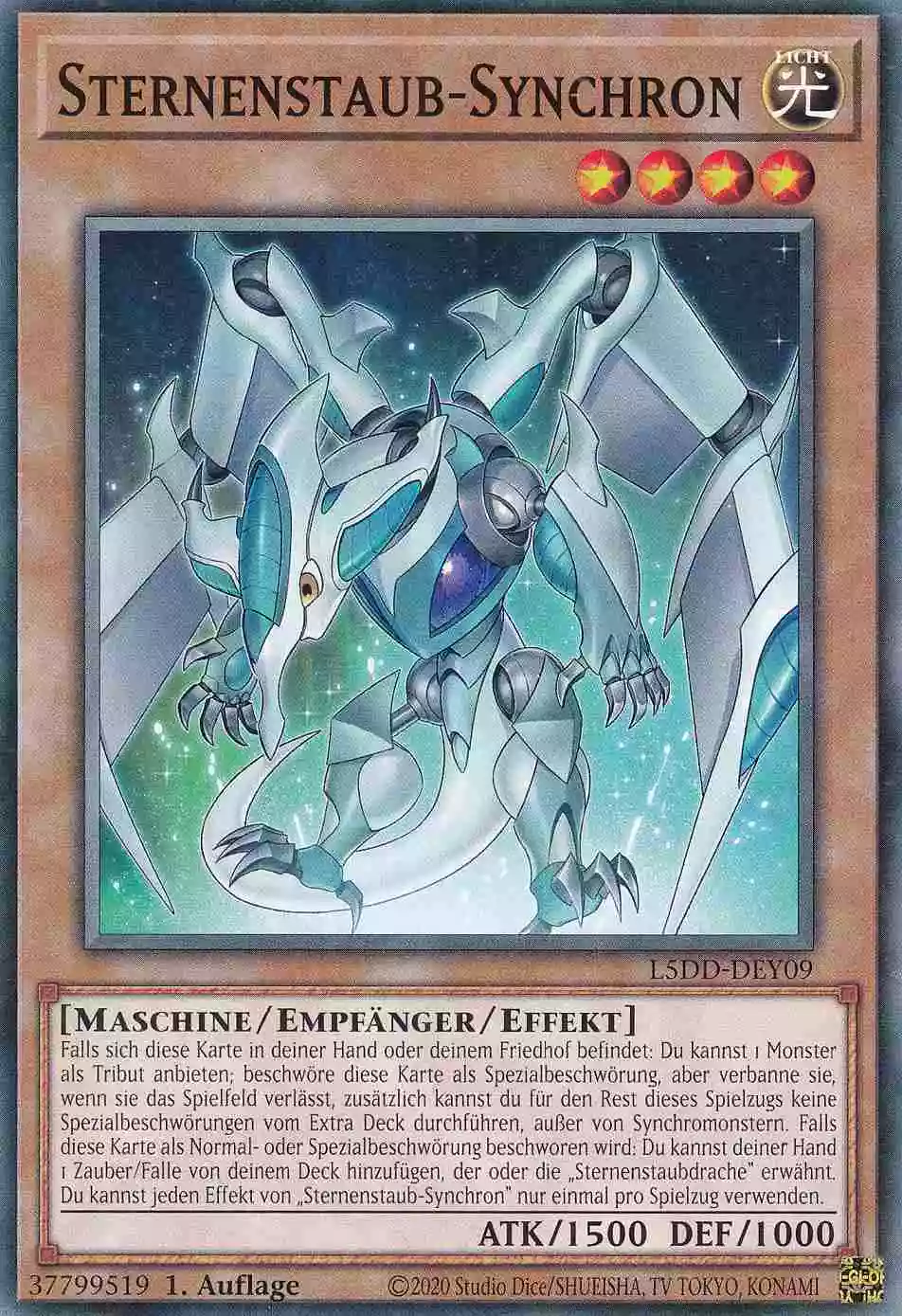 Sternenstaub-Synchron L5DD-DEY09 ist in Common Yu-Gi-Oh Karte aus Legendary 5D’s Decks 1.Auflage