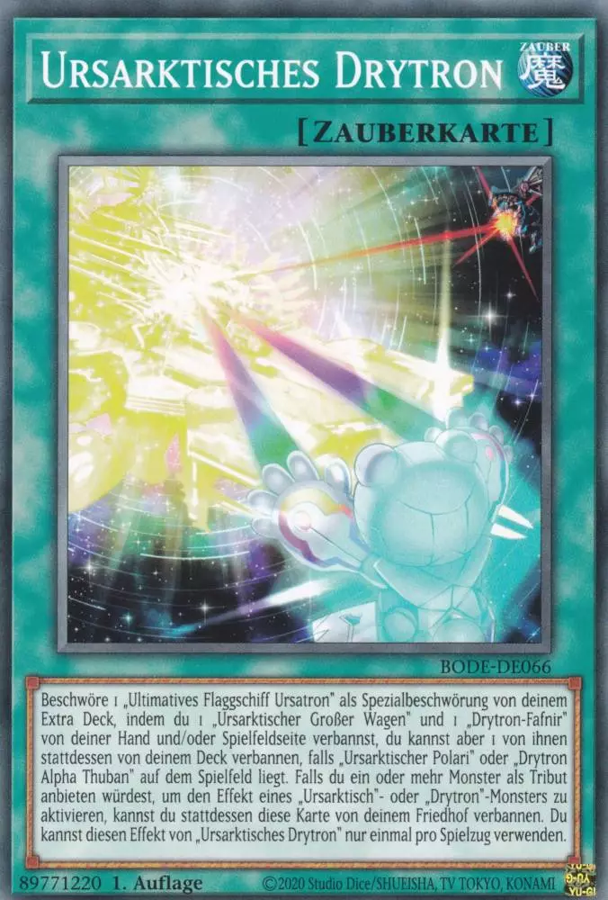 Ursarktisches Drytron BODE-DE066 ist in Common Yu-Gi-Oh Karte aus Burst of Destiny 1.Auflage