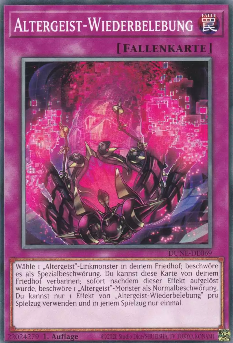 Altergeist-Wiederbelebung DUNE-DE069 ist in Common Yu-Gi-Oh Karte aus Duelist Nexus 1.Auflage