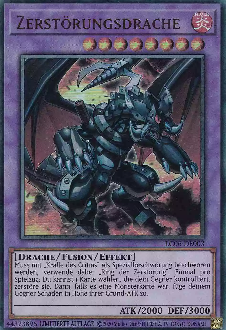 Zerstörungsdrache LC06-DE003 ist in Ultra Rare Yu-Gi-Oh Karte aus Legendary Collection Kaiba Limitierte Auflage 