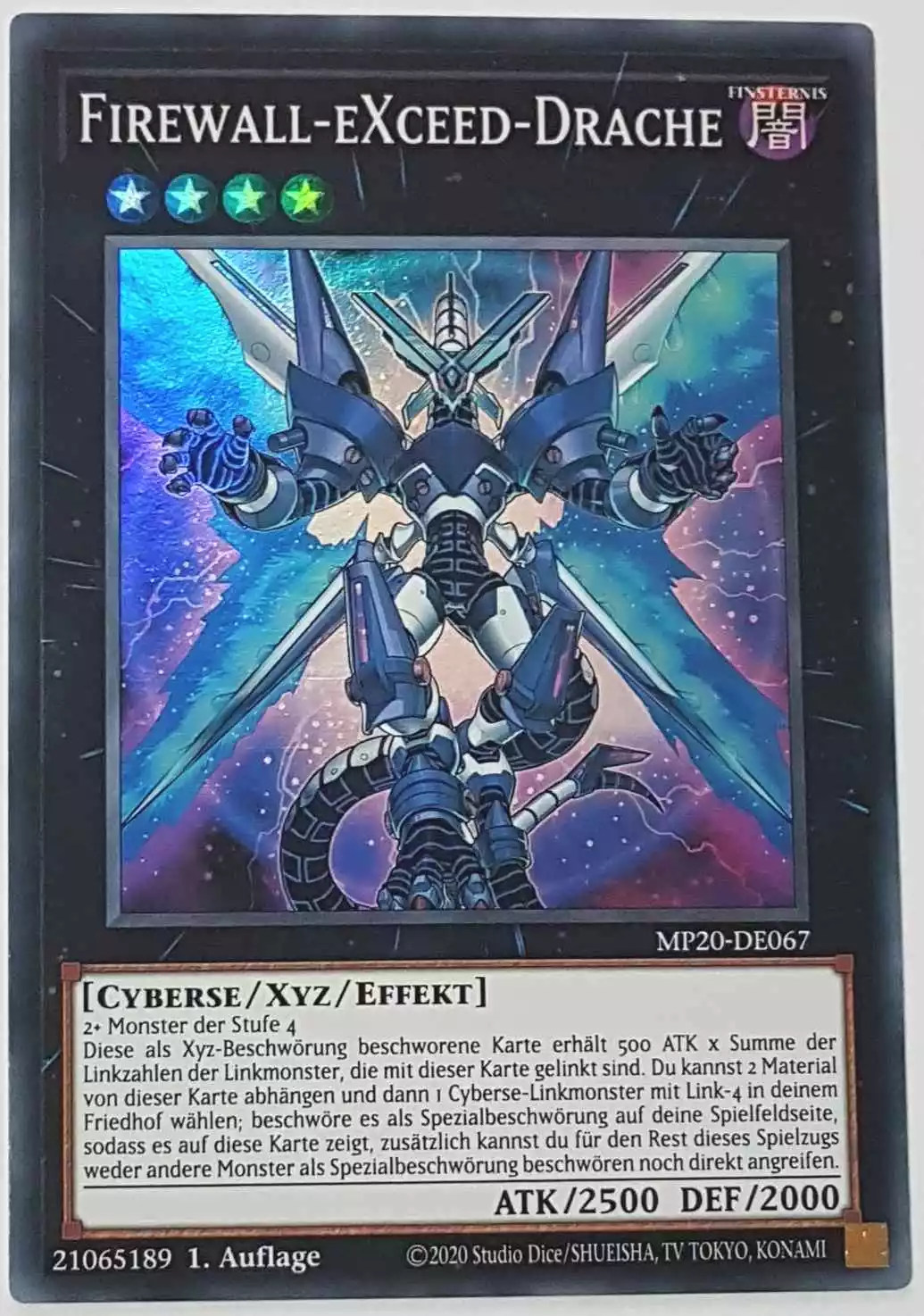 Firewall-eXceed-Drache MP20-DE067 ist in Super Rare Yu-Gi-Oh Karte aus 2020 Tin of Lost Memories 1.Auflage