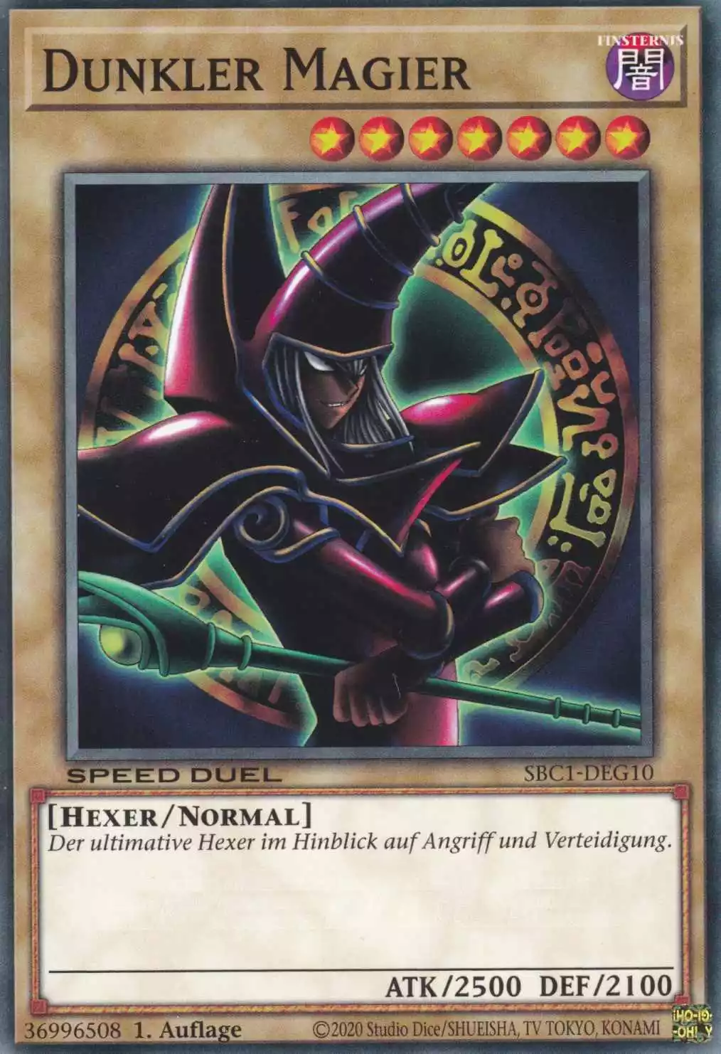 Dunkler Magier V2 SBC1-DEG10 ist in Common Yu-Gi-Oh Karte aus Streets of Battle City 1.Auflage