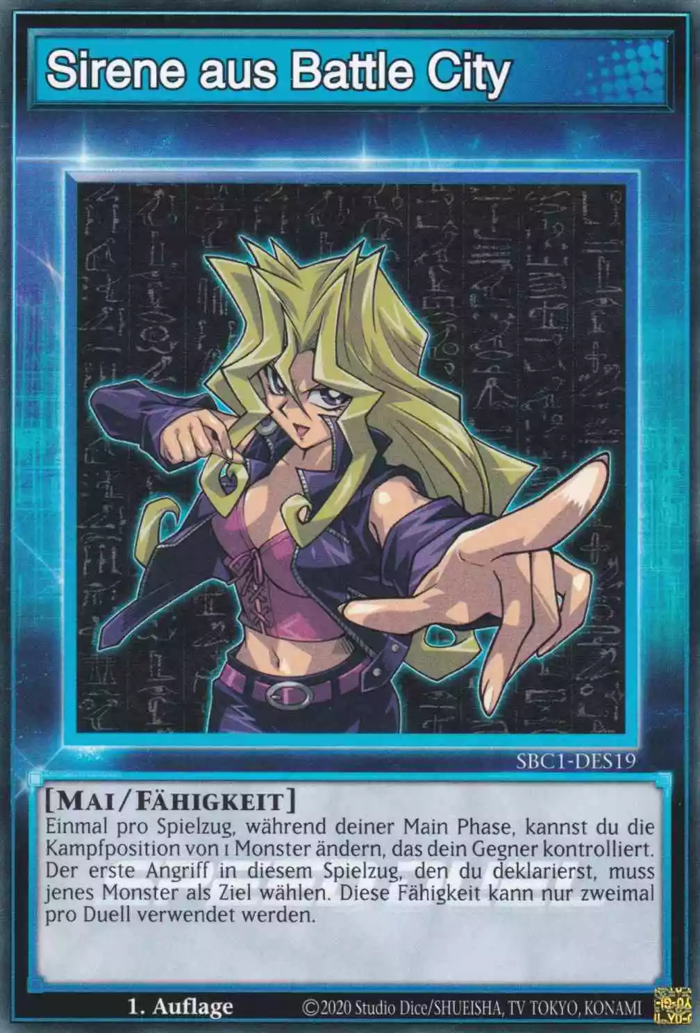 Sirene aus Battle City SBC1-DES19 ist in Common Yu-Gi-Oh Karte aus Streets of Battle City 1.Auflage
