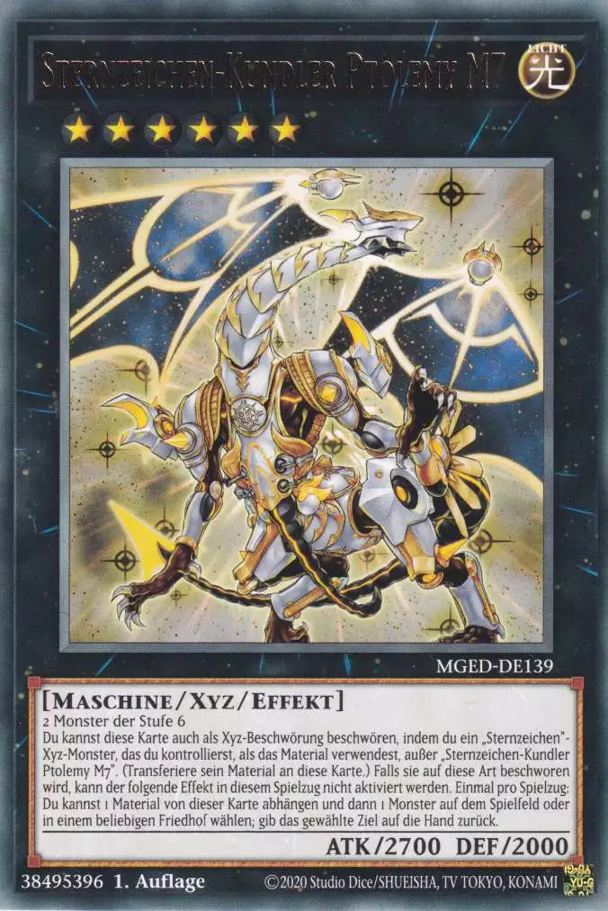 Sternzeichen-Kundler Ptolemy M7 MGED-DE139 ist in Rare Yu-Gi-Oh Karte aus Maximum Gold El Dorado 1.Auflage