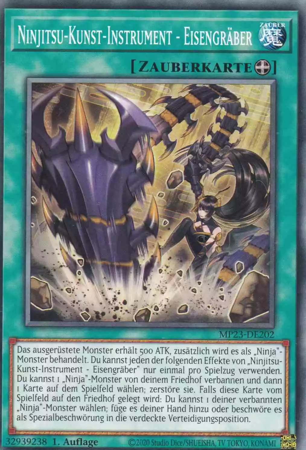 Ninjitsu-Kunst-Instrument - Eisengräber MP23-DE202 ist in Common Yu-Gi-Oh Karte aus 25th Anniversary Tin Dueling Heroes 1.Auflage