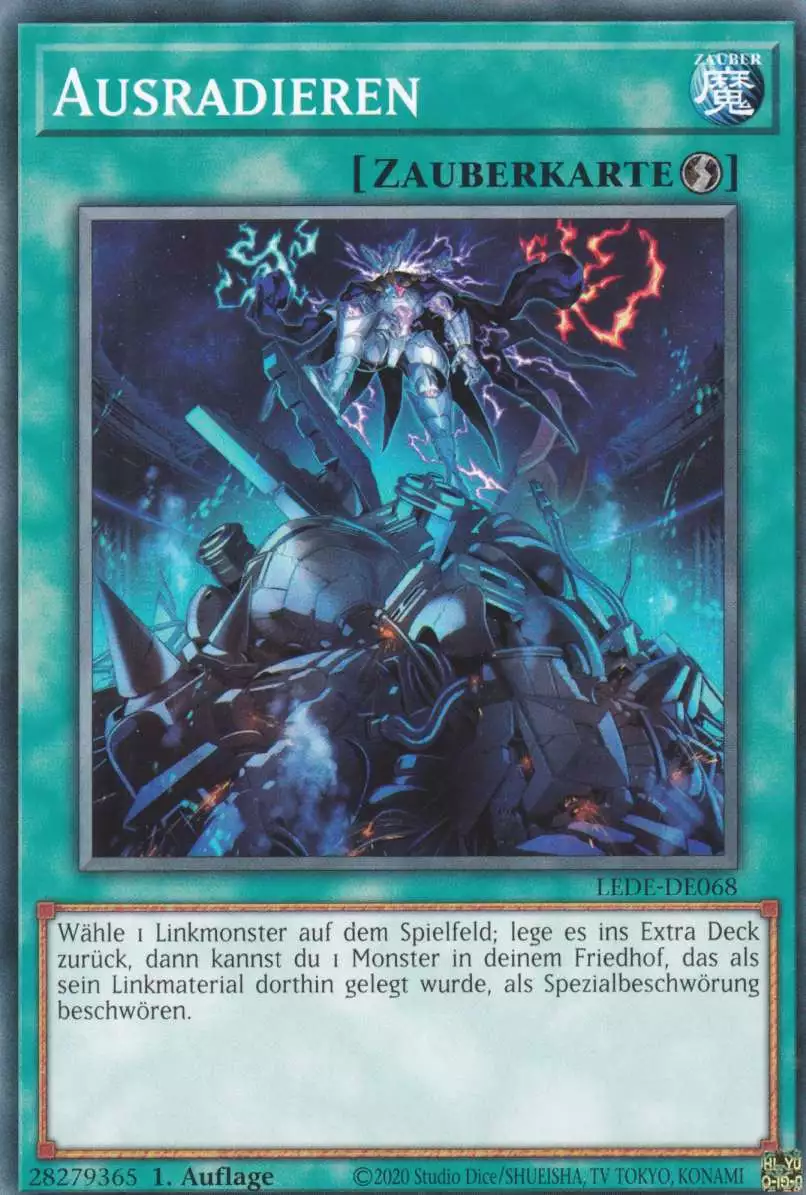 Ausradieren LEDE-DE068 ist in Common Yu-Gi-Oh Karte aus Legacy Of Destruction 1.Auflage