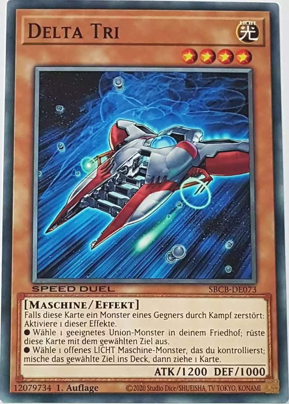 Delta Tri SBCB-DE073 ist in Common Yu-Gi-Oh Karte aus Speed Duel Battle City Box 1. Auflage