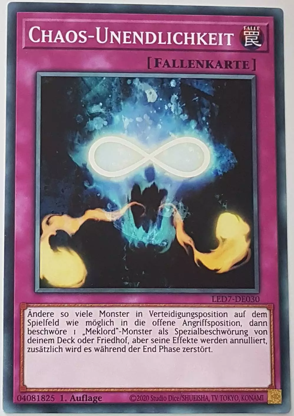 Chaos-Unendlichkeit LED7-DE030 ist in Common Yu-Gi-Oh Karte aus Legendary Duelists Rage of Ra 1.Auflage