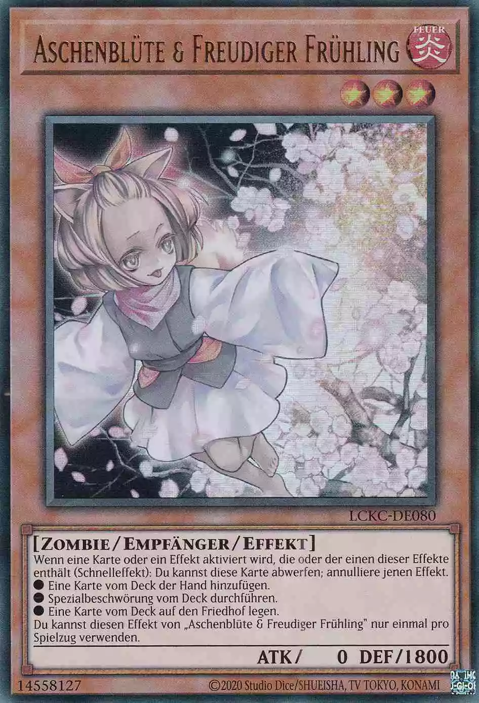 Aschenblüte & Freudiger Frühling LCKC-DE080 ist in Ultra Rare Yu-Gi-Oh Karte aus Legendary Collection Kaiba unlimitiert