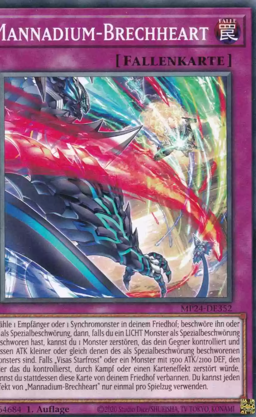 Mannadium-Brechheart MP24-DE352 ist in Common Yu-Gi-Oh Karte aus 25th Anniversary Tin Dueling Mirrors 1.Auflage