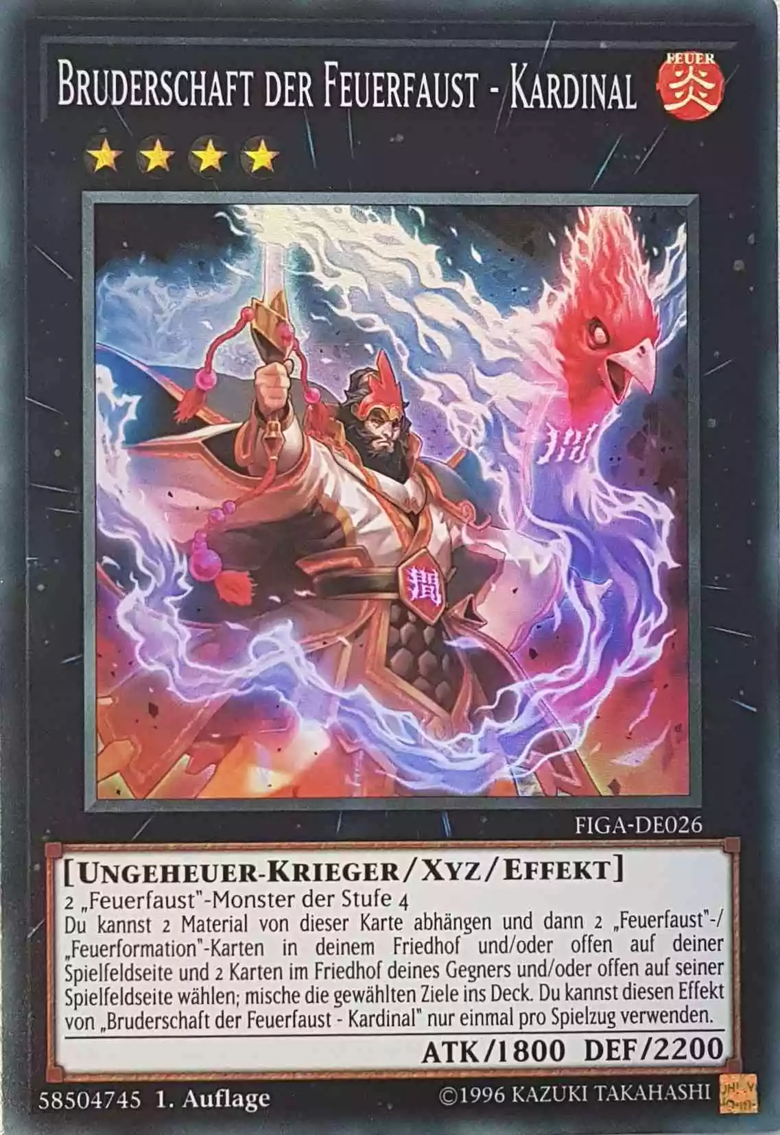 Bruderschaft der Feuerfaust - Kardinal FIGA-DE026 ist in Super Rare Yu-Gi-Oh Karte aus Fists of the Gadgets 1.Auflage