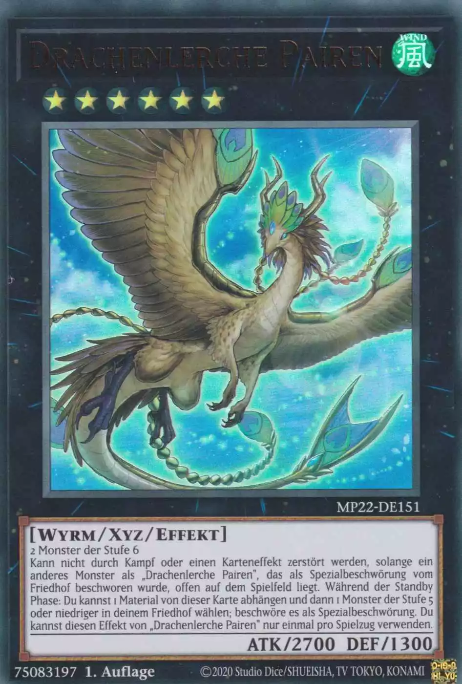mp22-de151-drachenlerche-pairen-ultra-rare-tin-of-the-pharaoh-s-gods Drachenlerche Pairen MP22-DE151 ist in Ultra Rare Yu-Gi-Oh Karte aus Tin of the Pharaoh’s Gods 1.Auflage