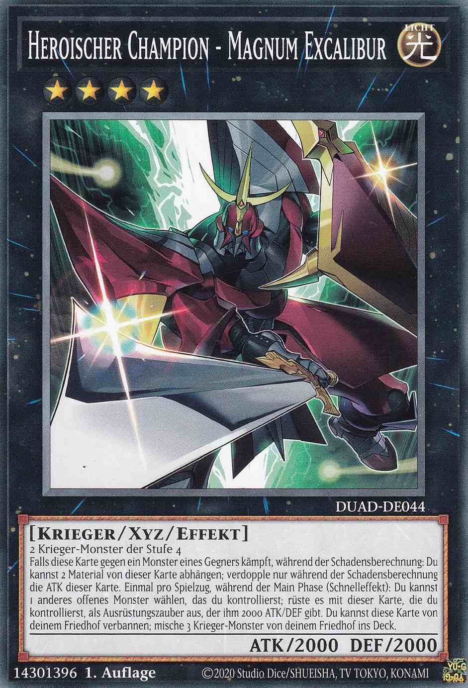 Heroischer Champion - Magnum Excalibur DUAD-DE044 ist in Common Yu-Gi-Oh Karte aus Duelist’s Advance 1.Auflage