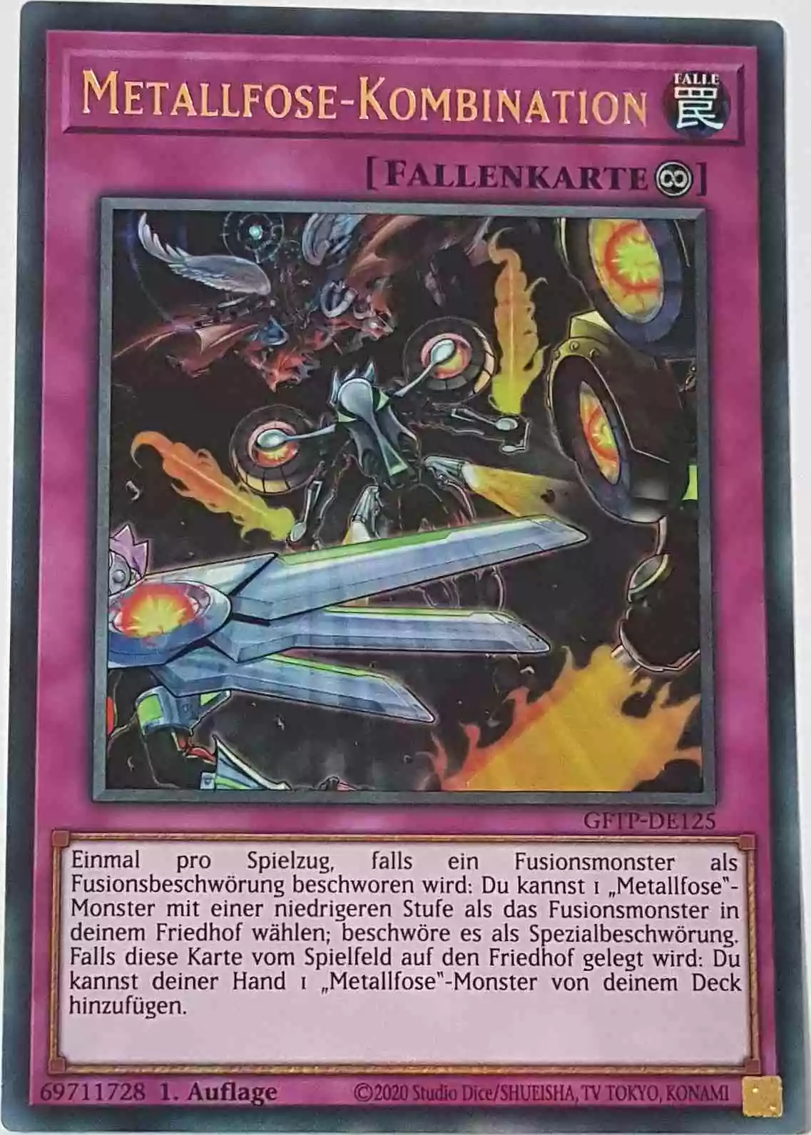 Metallfose-Kombination GFTP-DE125 ist in Ultra Rare Yu-Gi-Oh Karte aus Ghost From The Past 1.Auflage