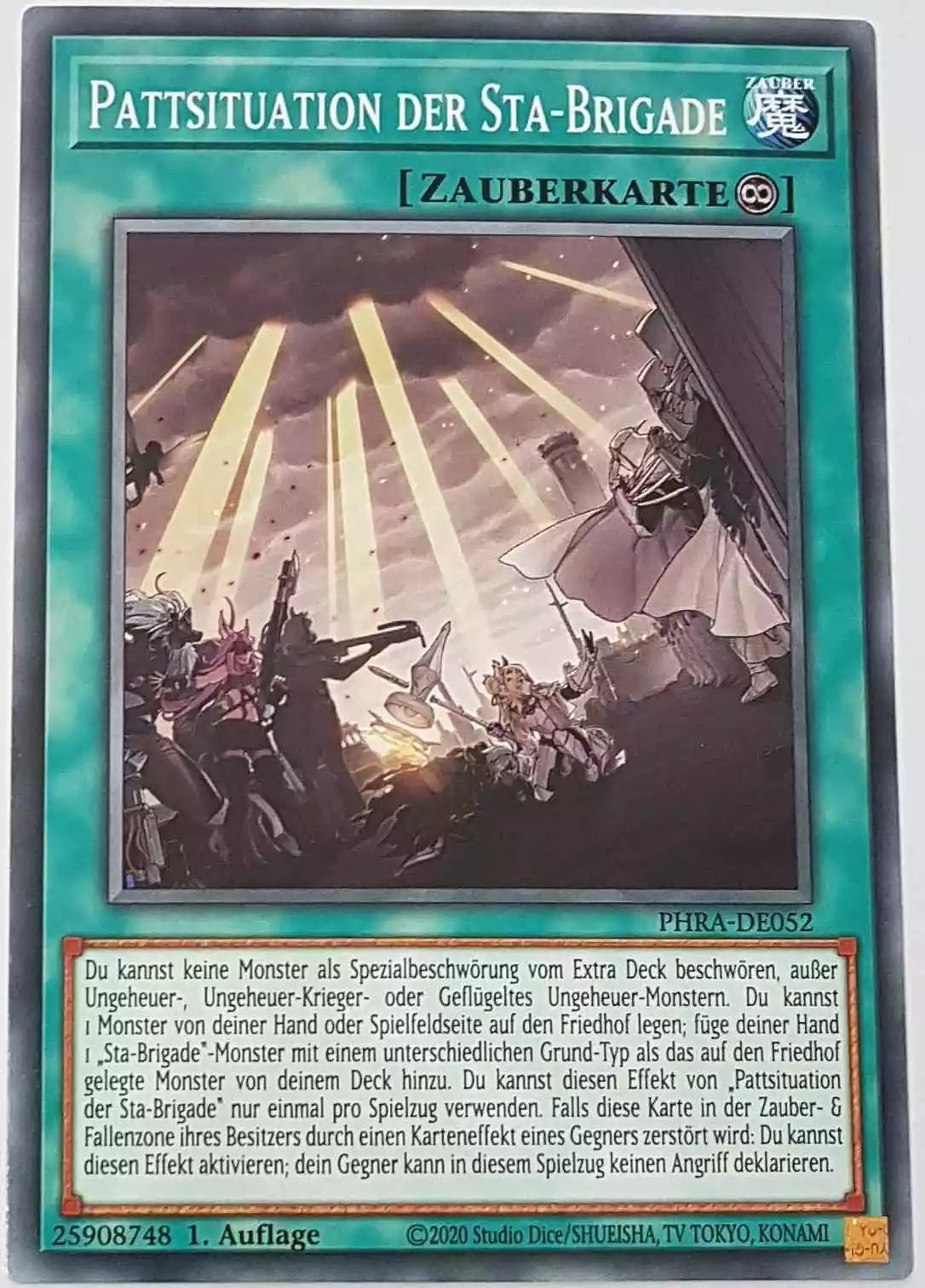 Pattsituation der Sta-Brigade PHRA-DE052 ist in Common Yu-Gi-Oh Karte aus Phantom Rage 1. Auflage