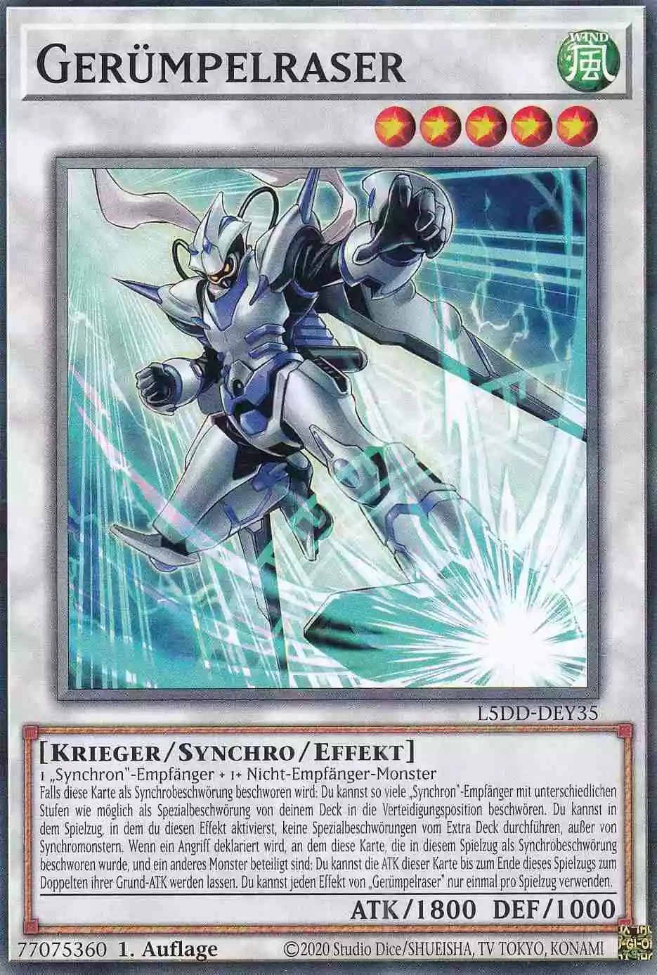 Gerümpelraser L5DD-DEY35 ist in Common Yu-Gi-Oh Karte aus Legendary 5D’s Decks 1.Auflage