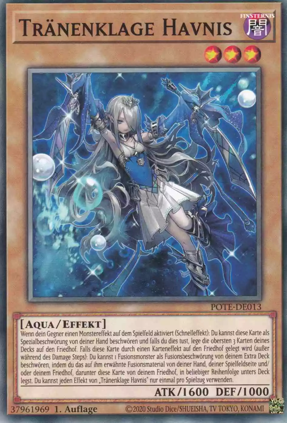 Tränenklage Havnis POTE-DE013 ist in Common Yu-Gi-Oh Karte aus Power of the Elements 1.Auflage