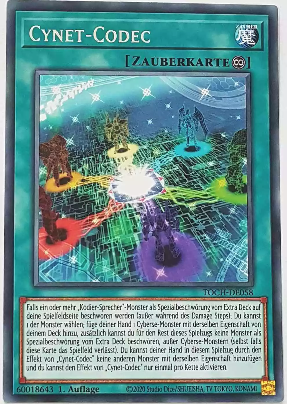 Cynet-Codec TOCH-DE058 ist in Rare Yu-Gi-Oh Karte aus Toon Chaos 1.Auflage