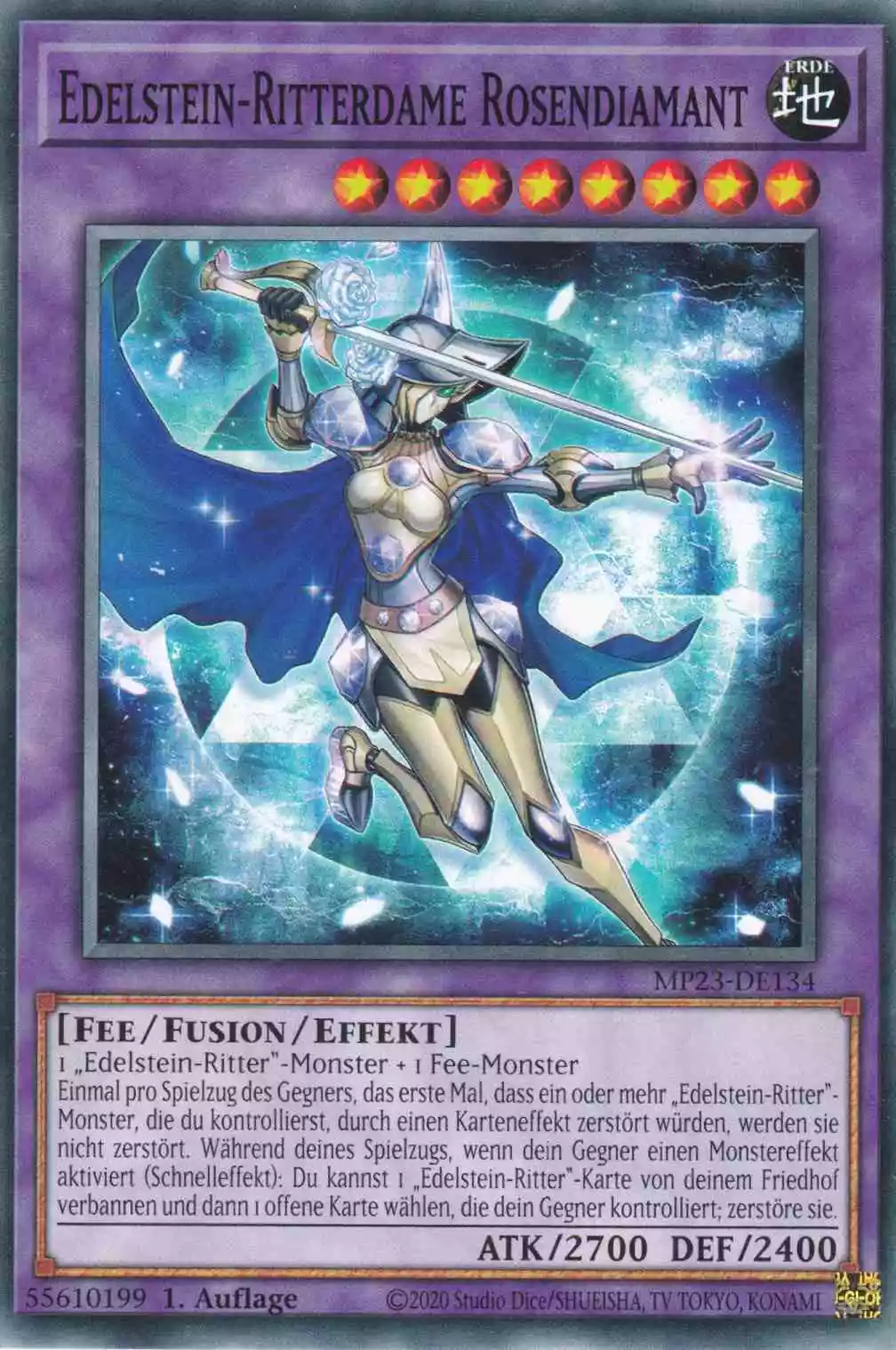 Edelstein-Ritterdame Rosendiamant MP23-DE134 ist in Common Yu-Gi-Oh Karte aus 25th Anniversary Tin Dueling Heroes 1.Auflage