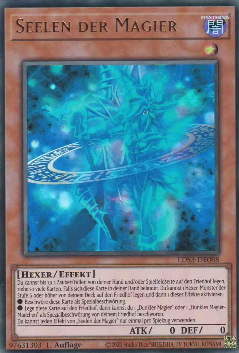 Seelen der Magier LDS3-DE088 ist in Ultra Rare Yu-Gi-Oh Karte aus Legendary Duelists Season 3 1.Auflage