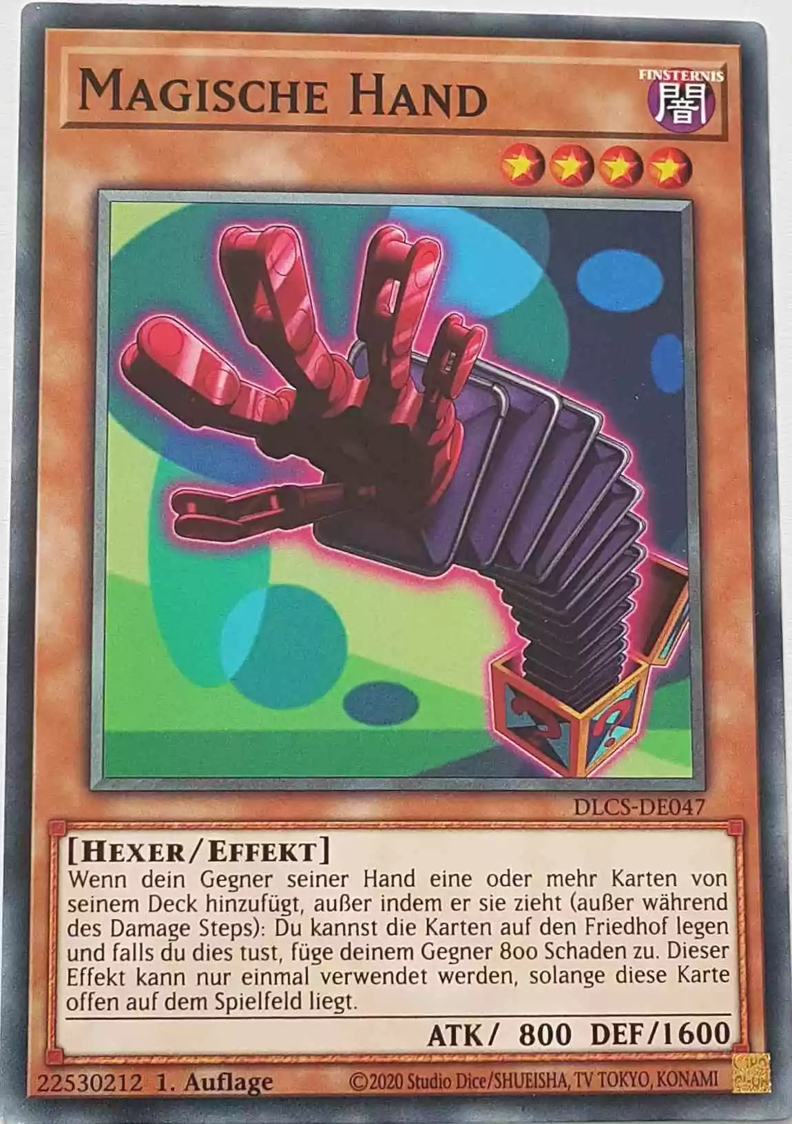 Magische Hand DLCS-DE047 ist in Common Yu-Gi-Oh Karte aus Dragons of Legend The Complete Series 1.Auflage