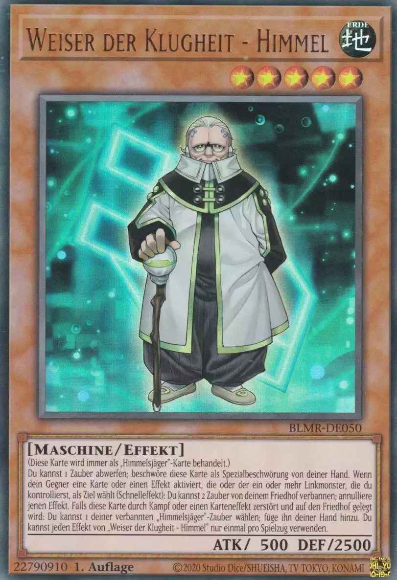 Weiser der Klugheit - Himmel BLMR-DE050 ist in Ultra Rare Yu-Gi-Oh Karte aus Battles of Legend Monstrous Revenge 1.Auflage