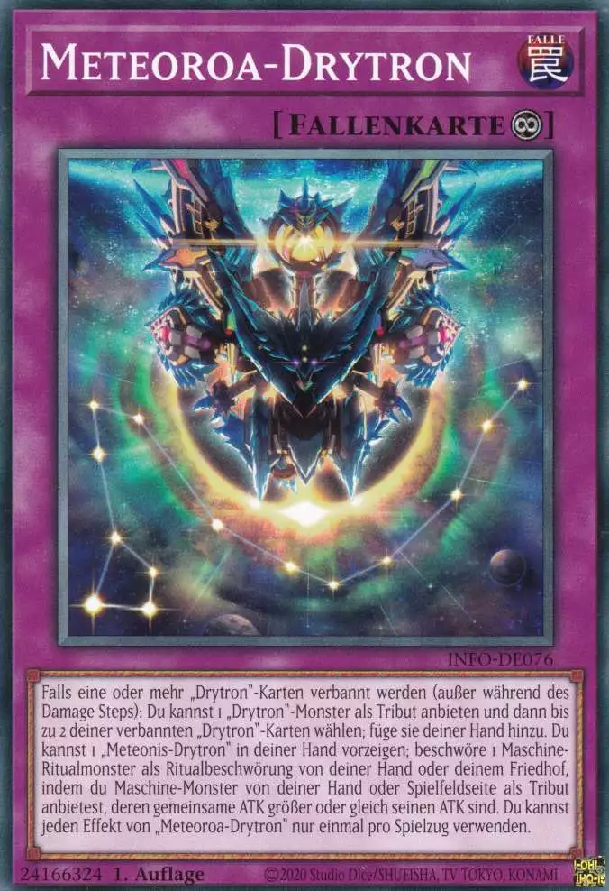 Meteoroa-Drytron INFO-DE076 ist in Common Yu-Gi-Oh Karte aus The Infinite Forbidden 1.Auflage