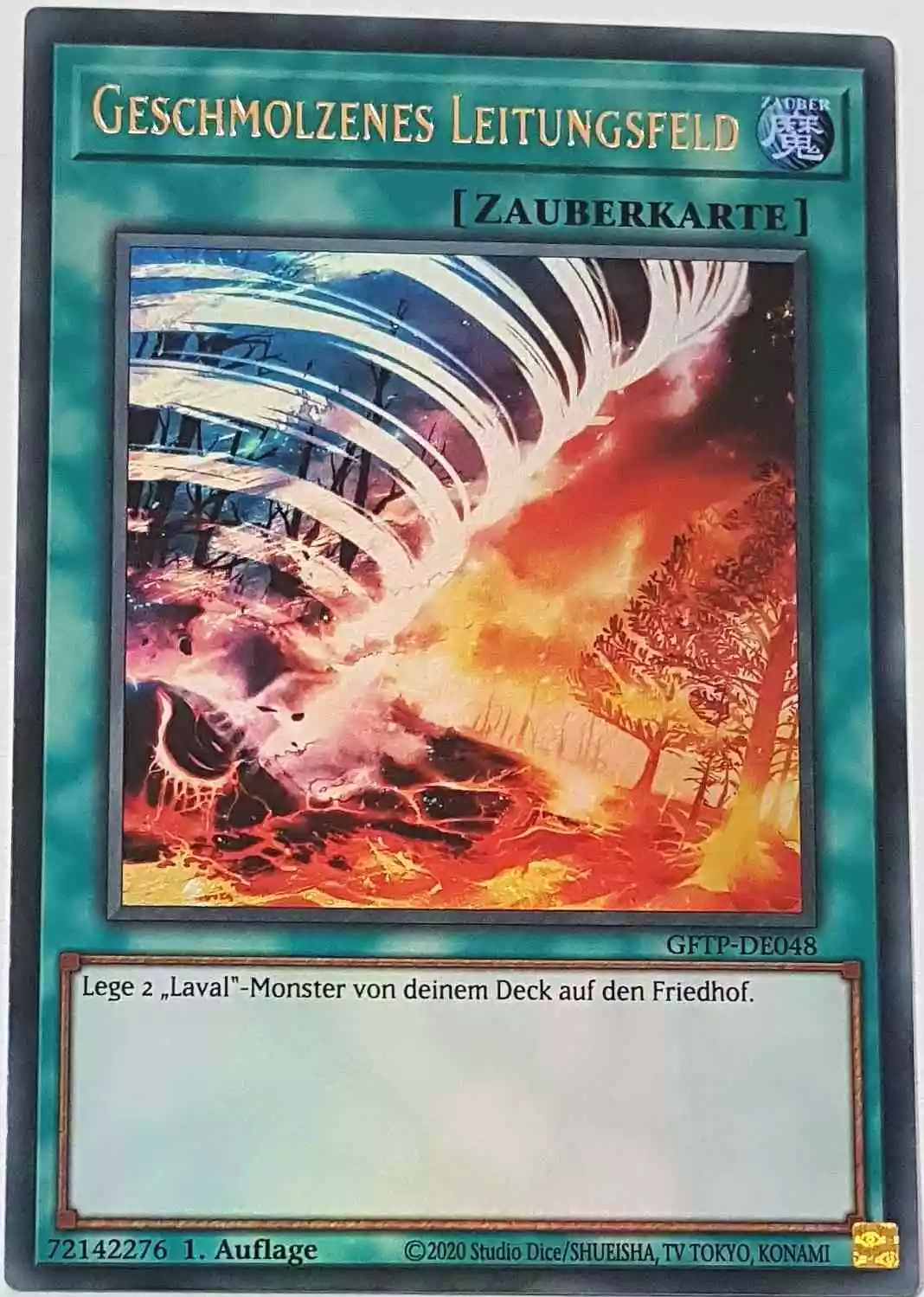 Geschmolzenes Leitungsfeld GFTP-DE048 ist in Ultra Rare Yu-Gi-Oh Karte aus Ghost From The Past 1.Auflage
