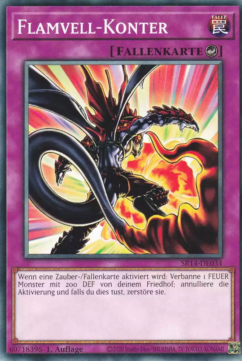 Flamvell-Konter SR14-DE034 ist in Common Yu-Gi-Oh Karte aus Fire Kings 1.Auflage